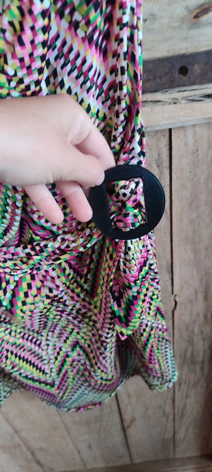 Robe fushia rose multicolore - photo numéro 4
