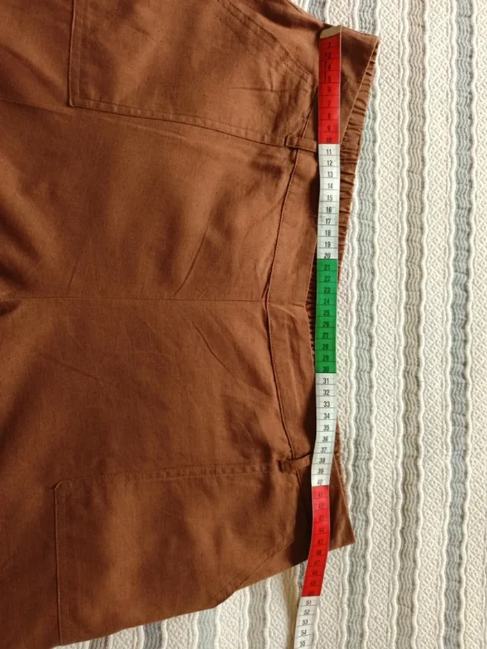 Pantalon jambes larges lin t.44/46 - photo numéro 4
