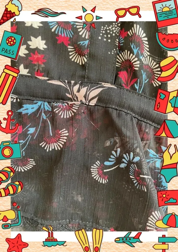 Blouse noir rouge Gémo 48 - photo numéro 4