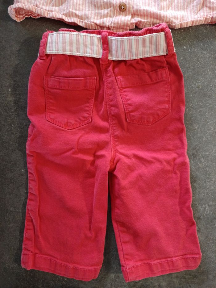 Ensemble chemisier + pantalon large 12 mois - photo numéro 3