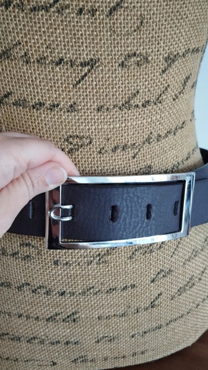 Ceinture marron foncé 85 cm femme boucle rectangulaire - photo numéro 8