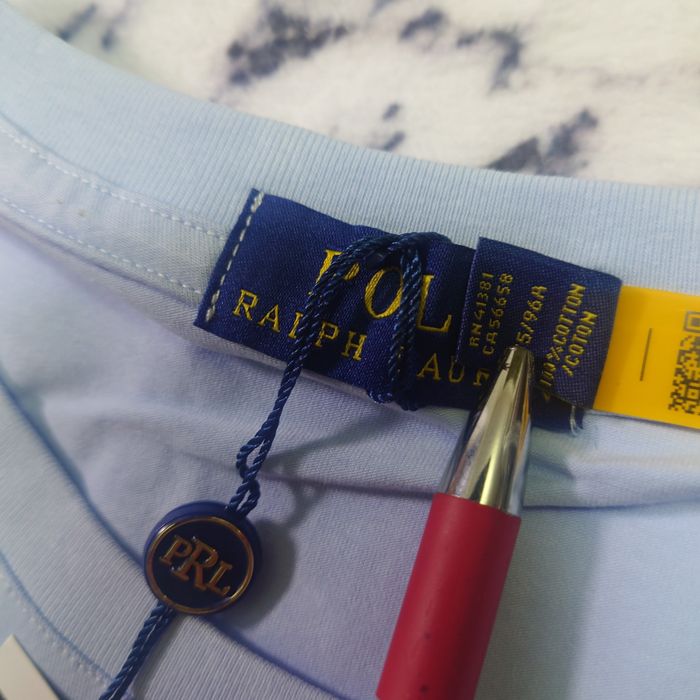 Tee Shirt Ralph Lauren pour homme - Taille XL - Bleu ciel logo brodé blanc - Neuf - photo numéro 3