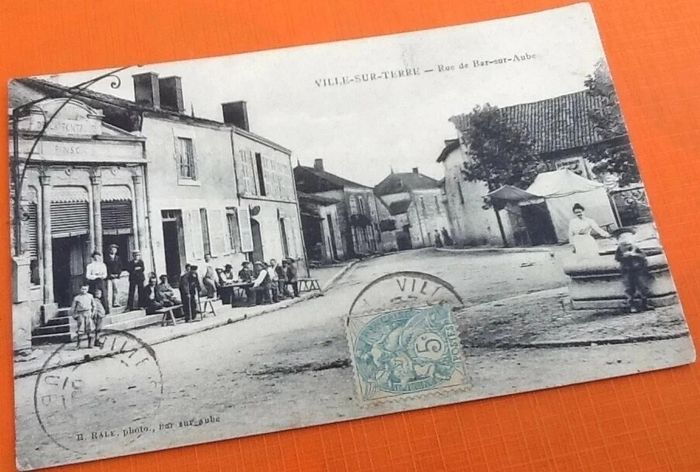 Carte postale ancienne Ville-sur-Terre (Aube) Rue de Bar- sur-Aude - photo numéro 2