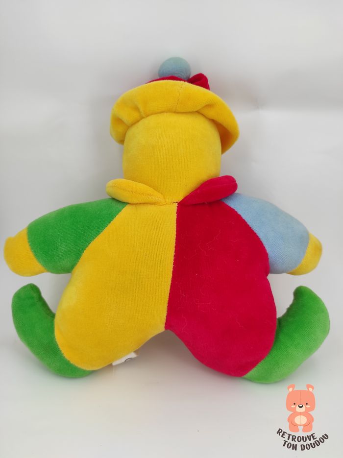 Peluche Clown Jaune rouge bleu vert - photo numéro 4
