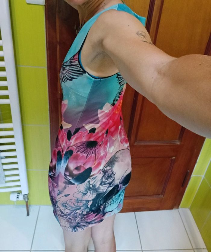 Robe femme colorée motif tête de mort - photo numéro 10