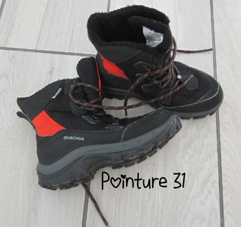 Chaussures de randonnée Quechua Snow 200 pointure 31