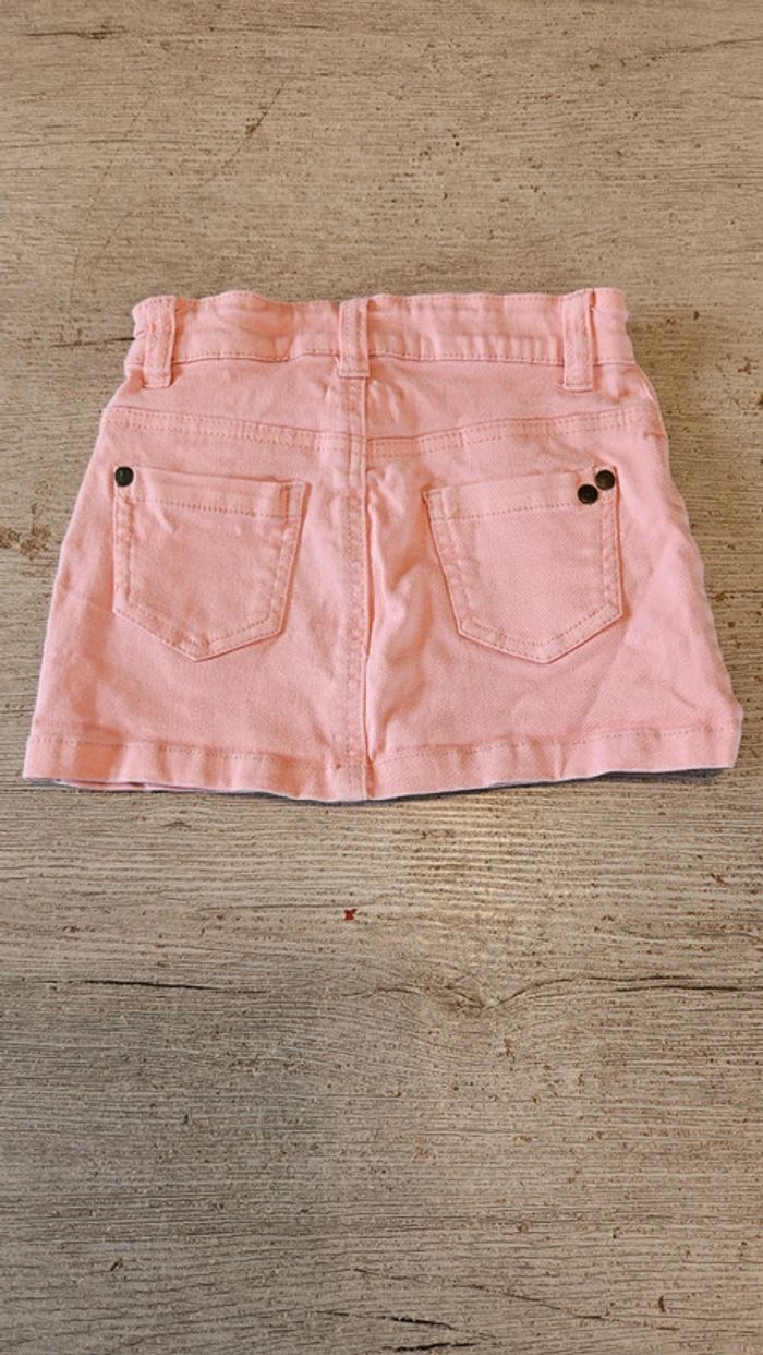 Jupe courte en jean s stretch rose clair, ajustable à la taille, Influx, 5 ans, jamais mise - photo numéro 5