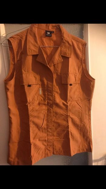 haut ocre marron lafuma taille m debardeur