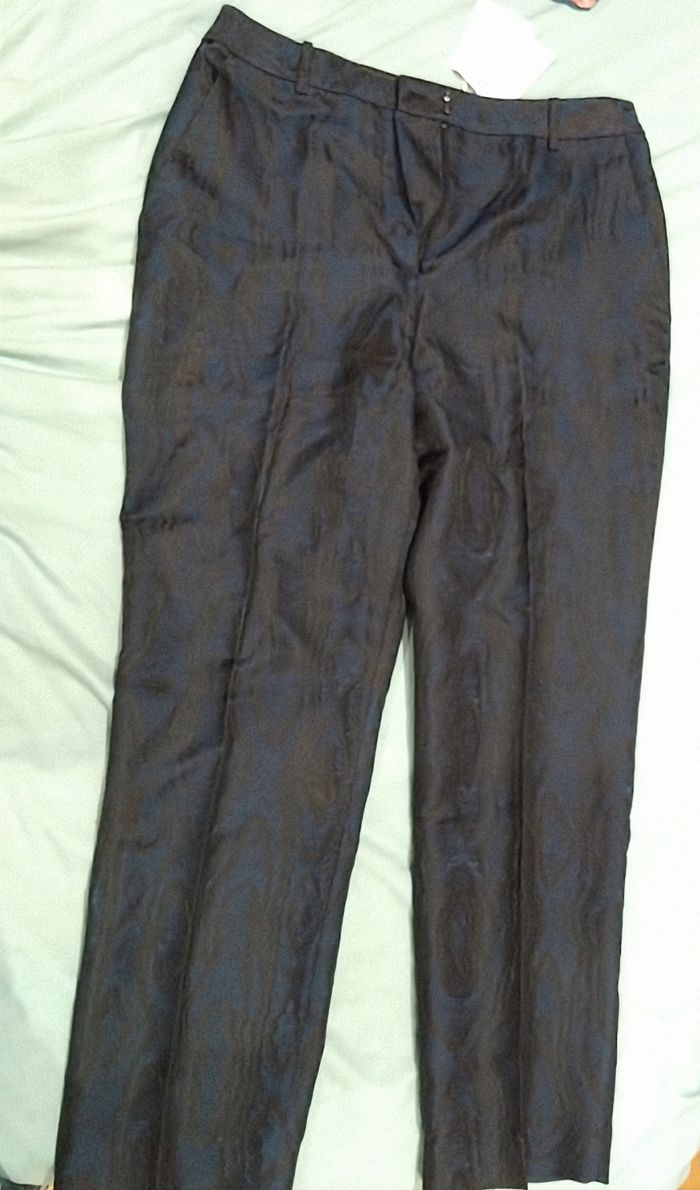 Pantalon noir et bleu irisé 44 Other Stories - photo numéro 2