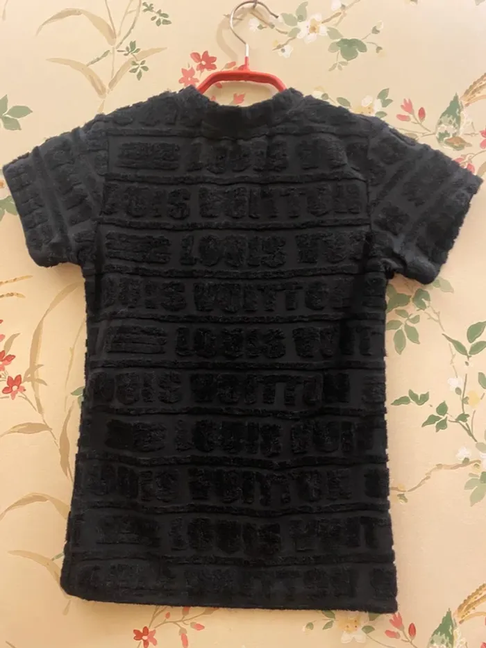 T shirt noir éponge 100% coton 4/5 ans - photo numéro 2