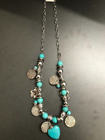 Sautoir fashion bleu