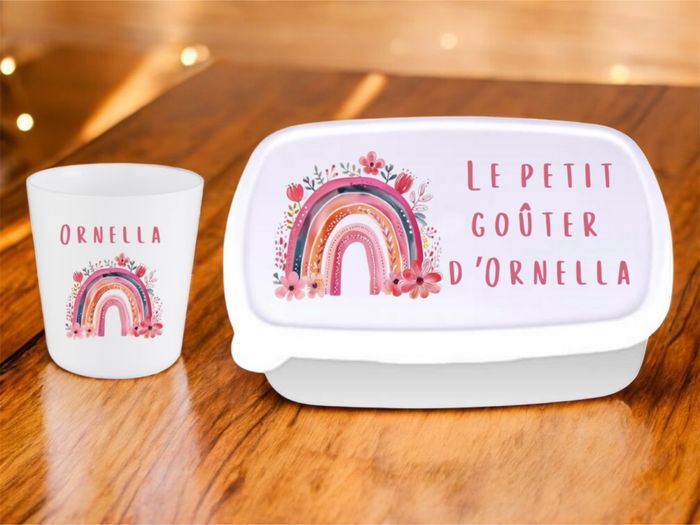 Le set goûter personnalisé (gobelet + boîte à goûter) - photo numéro 5