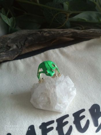 Bague grenouille verte