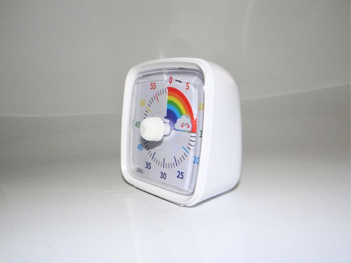 🕒Timer minuterie Visuelle silencieux enfant jeux arc en cie ⚪️ blanc  🌈 - photo numéro 3