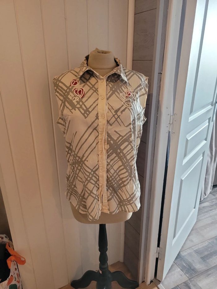 Chemisier femme sans manches desigual 44
