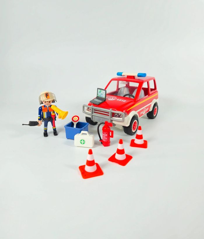 Playmobil Voiture de Pompier Rouge