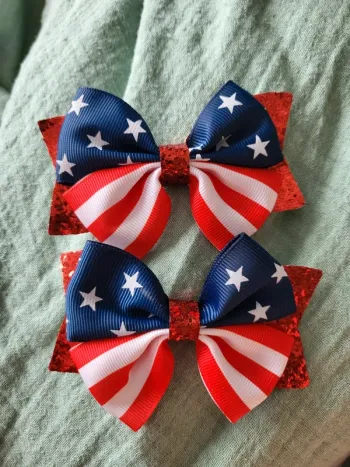 Lot de 2 barrettes Amérique