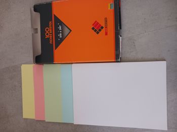 Lot de fiches Bristol 210 x 297 unies