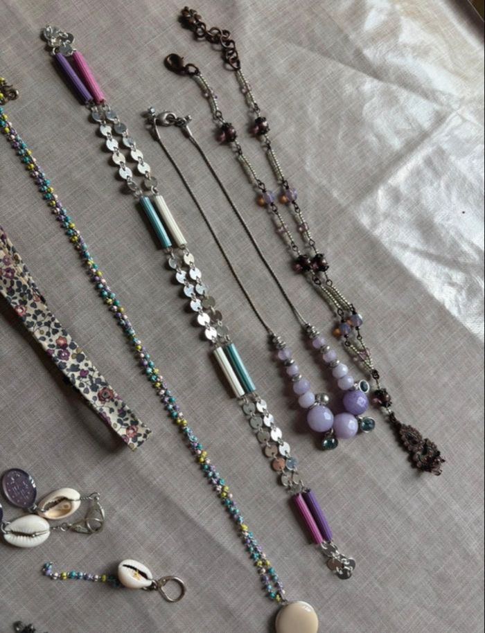 Lot de 18 bijoux fantaisie violet - photo numéro 6