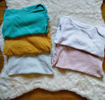Lot de 5 bodies manches courtes