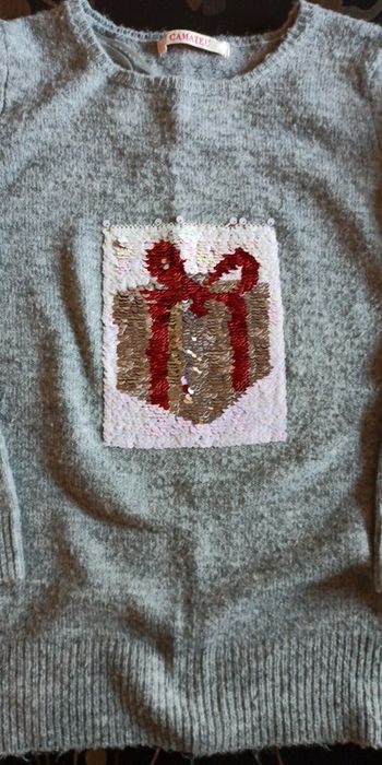 Pull avec sequins réversibles