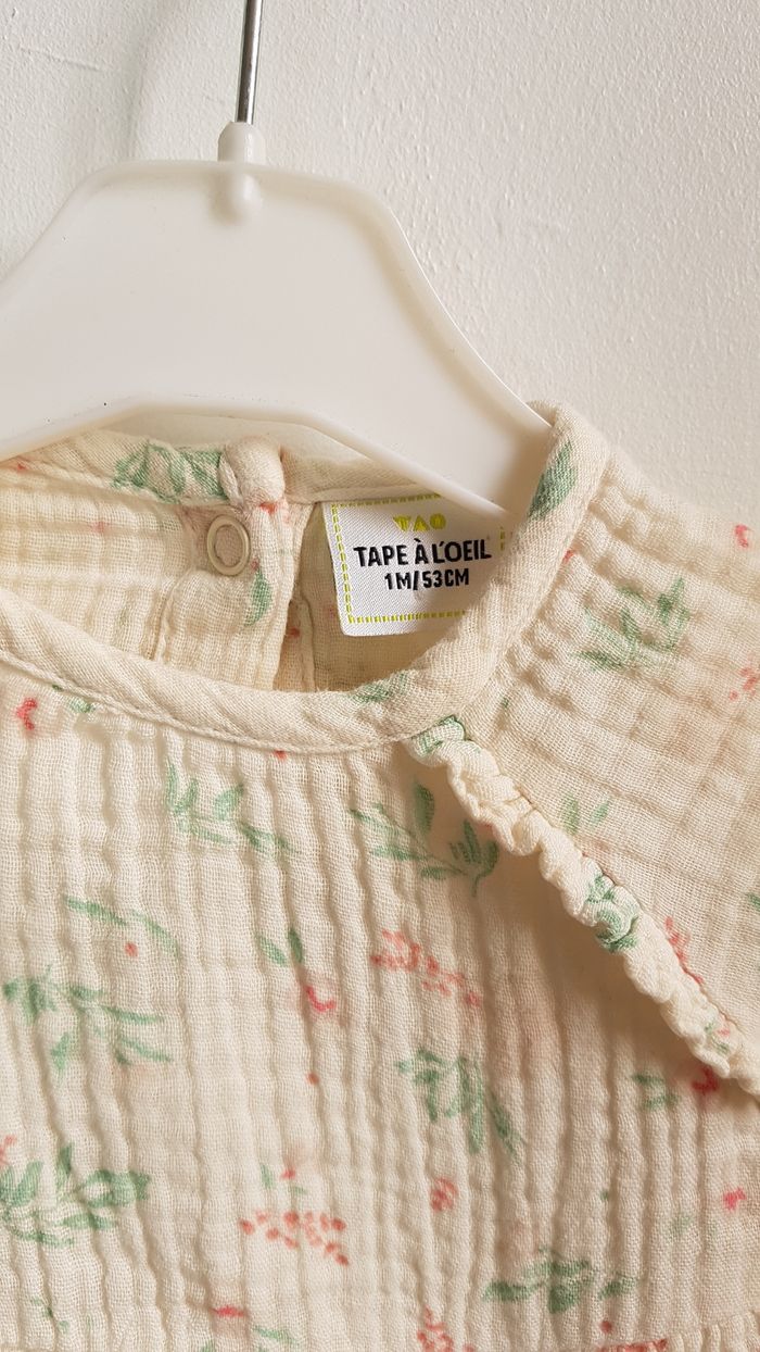 Blouse gaze de coton TAO 1 mois - photo numéro 2