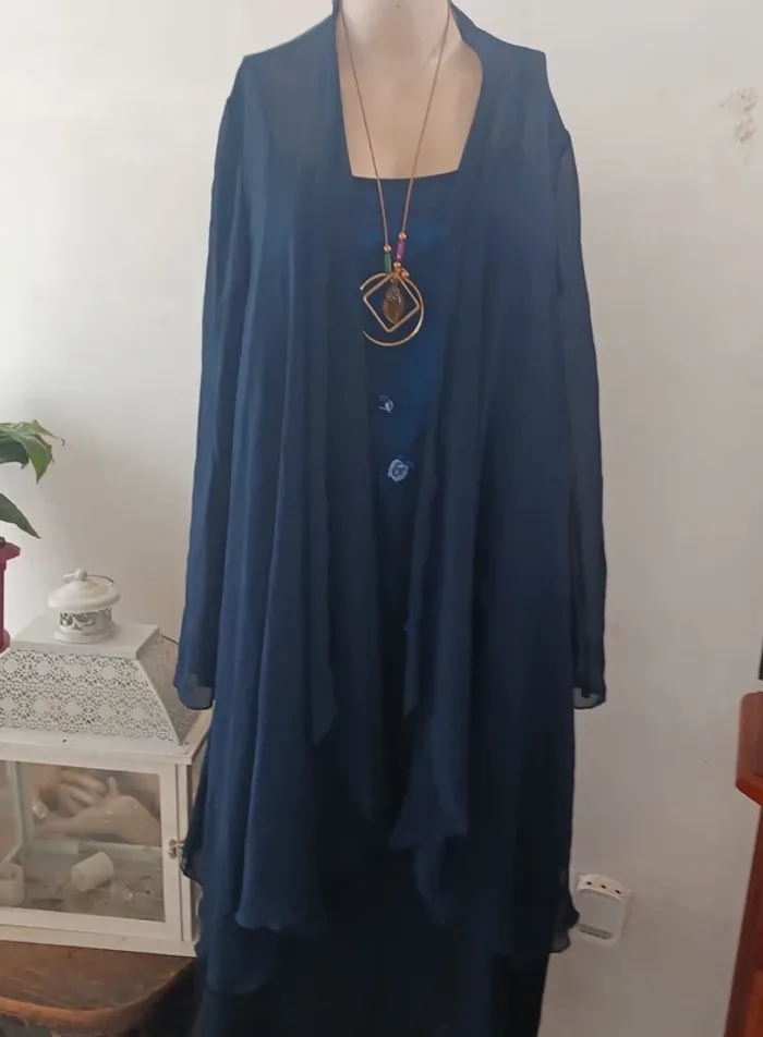 Robe avec sa surchemise taille 44/xxl m&s mode - photo numéro 6