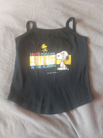 Débardeur noir snoopy