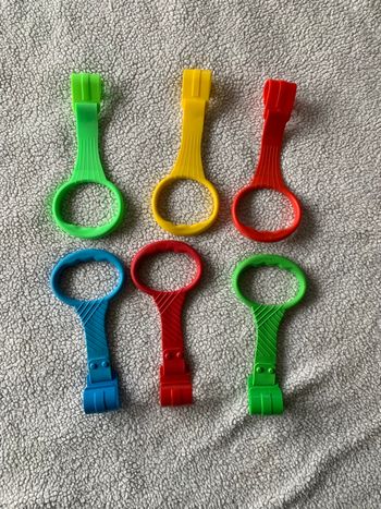 Lot 6 Clips Silicone Aide Bébé à Se Lever Parc - Multicolore