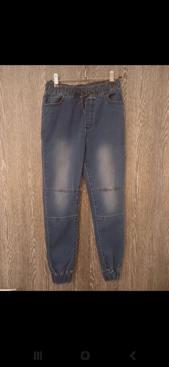 Jean délavé coupe jogger garçon 12ans