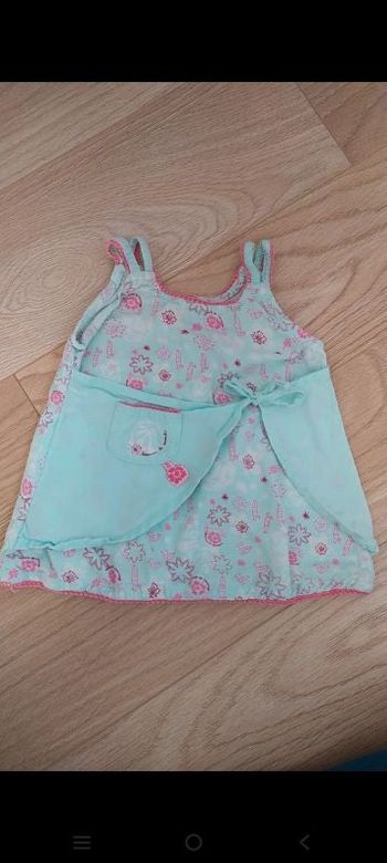 Robe bleu rose 6 mois fleurs