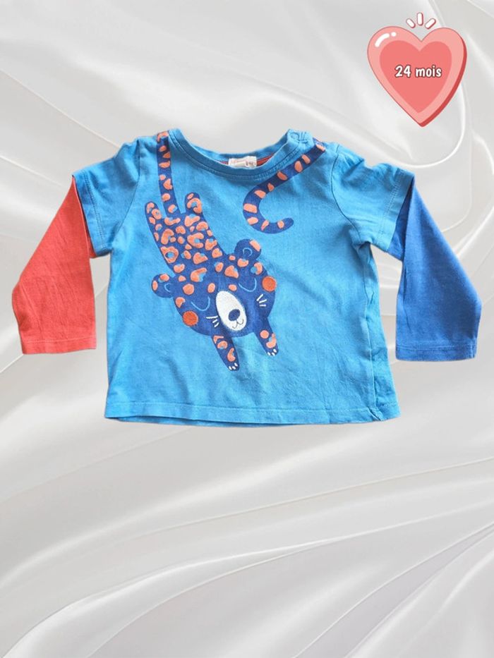 T-shirt haut manches longues garçon 24 mois