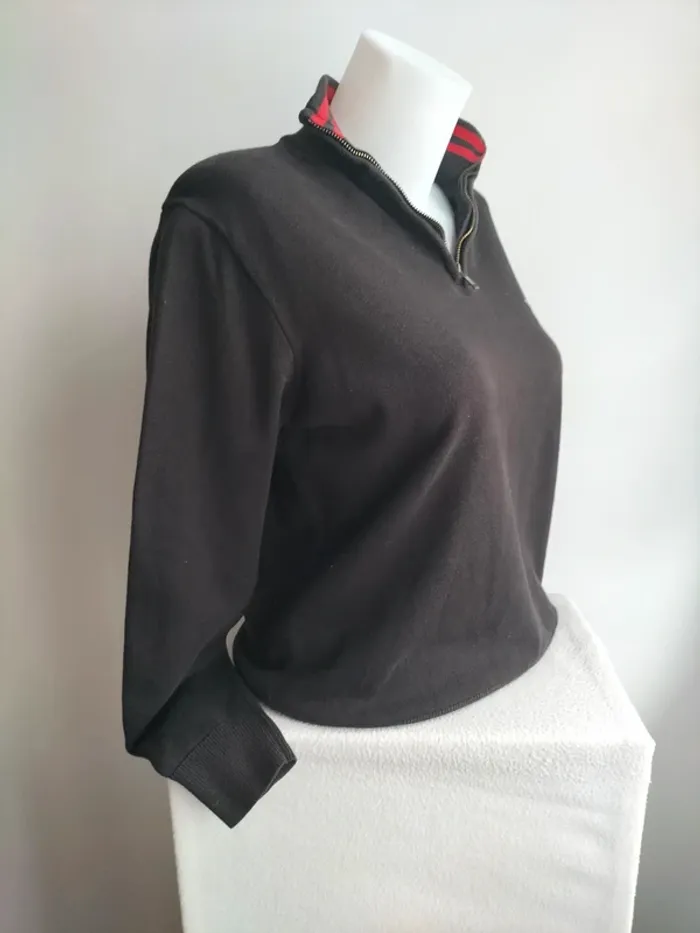 Pull Femmes Col Zippé 100% Coton - Tommy Hilfiger - Taille L - photo numéro 3