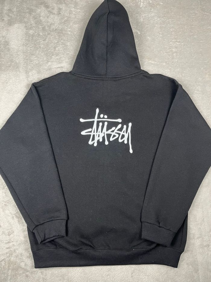 Pull à Capuche à Zip - Stussy - Noir et Blanc - Taille M