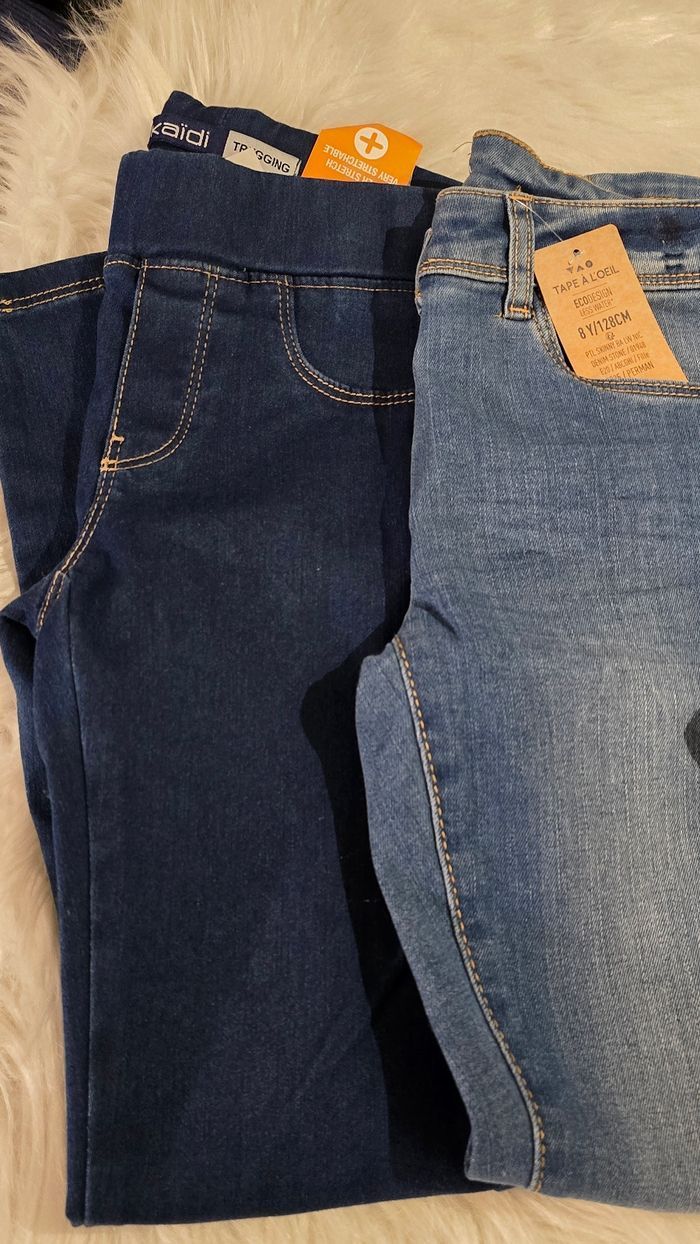 (Neufs non portés)🏷🏷🏷🥰⚘️ lot jeans skinny et tregging 8ans fille 🥰⚘️ - photo numéro 5