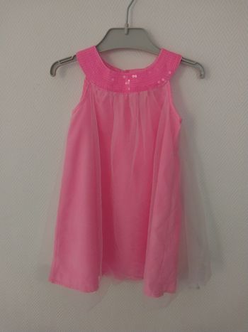 Robe rose à sequins TEX Baby – 18 mois