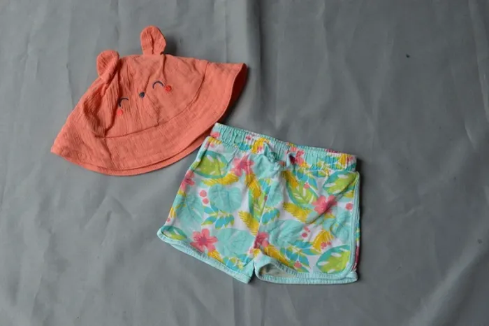 Ensemble Short & Chapeau Okaïdi Bébé Fille 12-18M Été