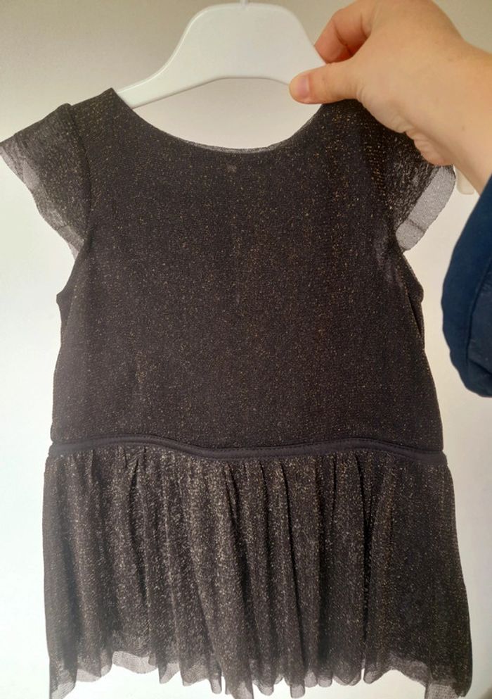 Robe noire pailletée or neuve - photo numéro 4