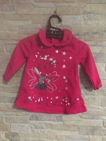 Robe fuchsia à sequins 6M