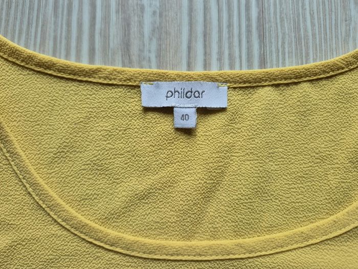 Blouse Phildar jaune taille 40 - photo numéro 3