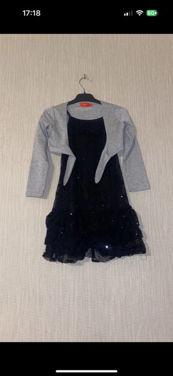 Ensemble 6 ans robe noire brillante