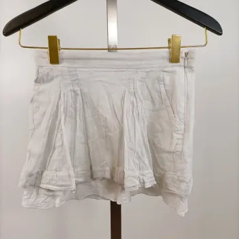 Mini jupe-short blanche IKKS enfant 5 ans – été, coton, volant, léger, style bohème A801
