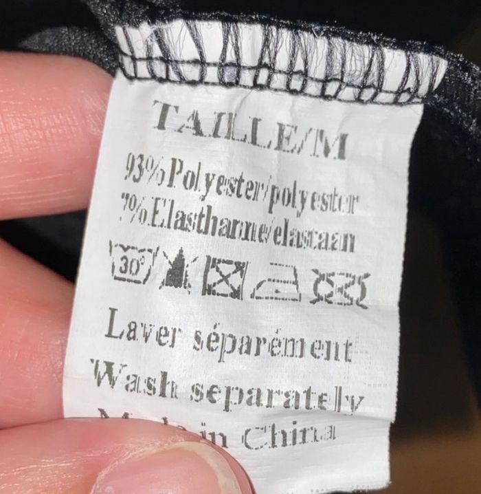 Top péplum noir m - photo numéro 3