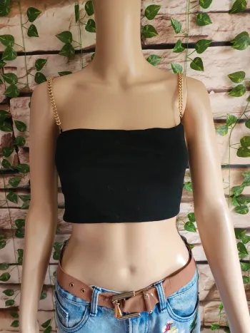 🌸Croptop Shein Bretelles dorés Taille 40🌸