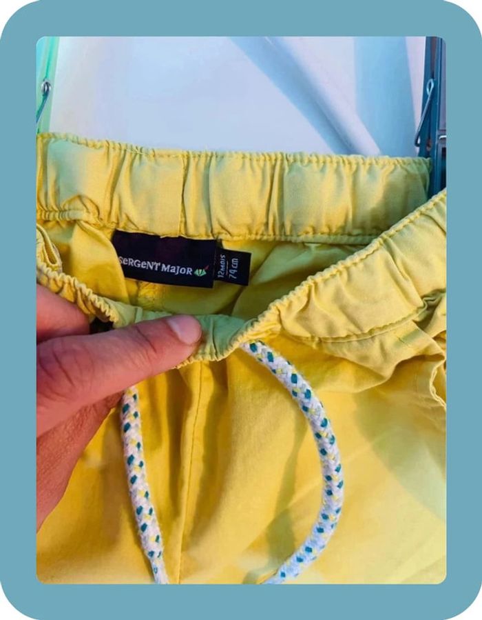 Très beau short léger taille ajustable 12 mois sergent major - photo numéro 4