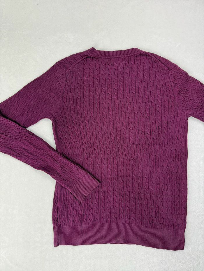 Pull torsadé violet Tommy Hilfiger pour femme taille M 100% coton Pima SM01625 - photo numéro 5