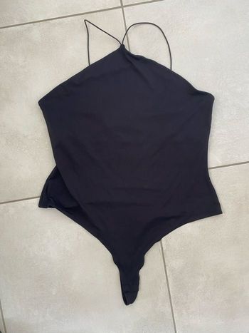 Body noir H&M dos nu à fines bretelles – stretch – XL