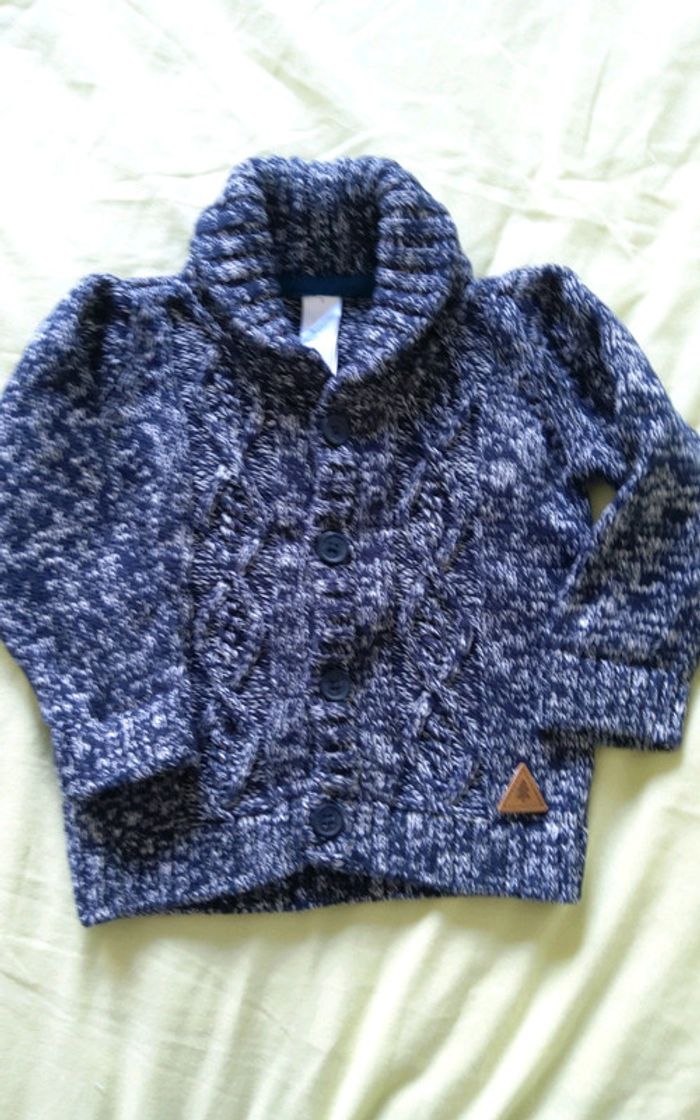 Gilet maille côtelée 12 mous