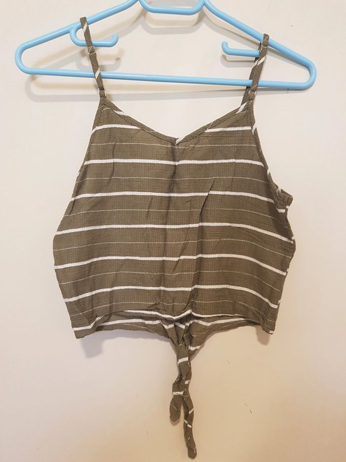 Débardeur crop top à rayures - photo numéro 4