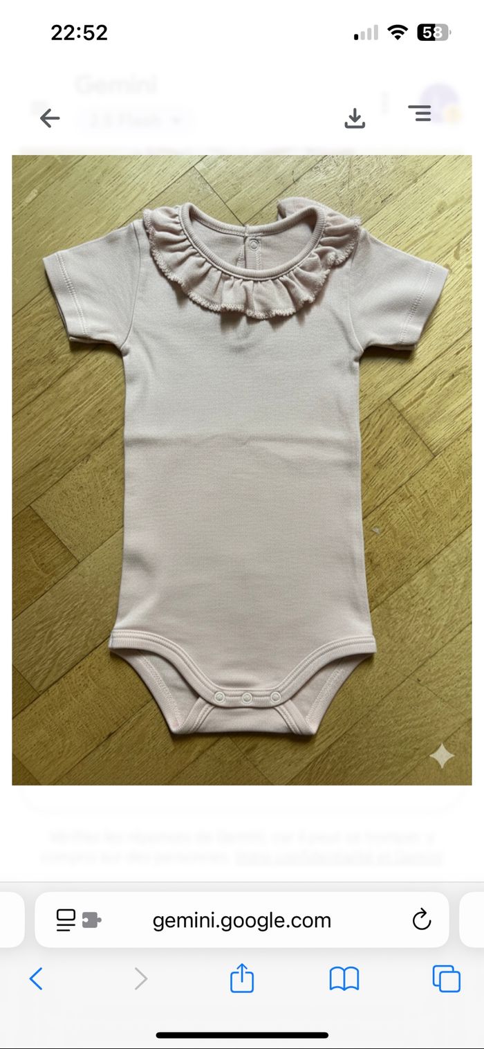 Lot de 3 Bodies Manches Courtes PETIT BATEAU 6 Mois | Parfait État - photo numéro 7